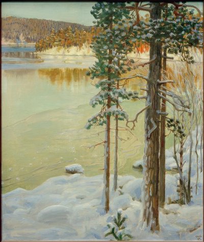 Zugefrorener See, Ruovesi von Akseli Valdemar Gallen Kallela