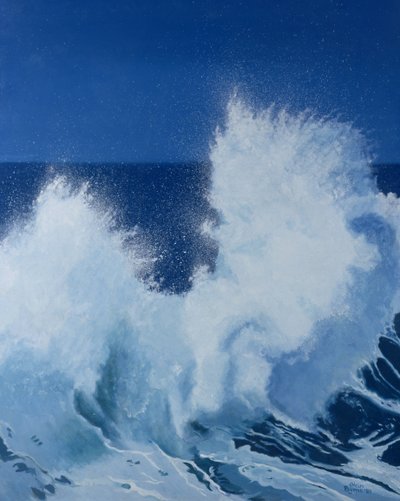 Zwei kleine Wellen brechen, 1989 von Alan Byrne