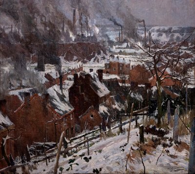 Industrielandschaft im Schnee von Albert Baertsoen