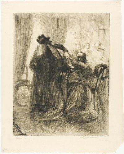 Trauer, Platte fünf aus Frau von Albert Besnard