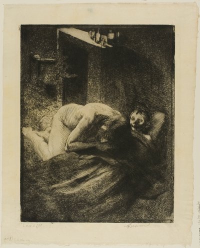 Elend, Platte neun aus Frau von Albert Besnard