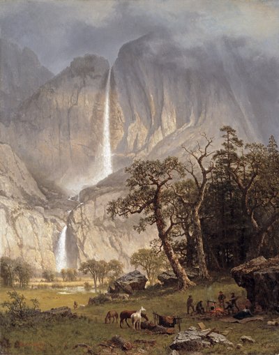Cho-looke, der Yosemite-Fall, 1864 von Albert Bierstadt