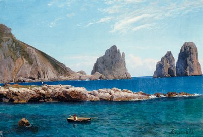 Rudern vor den Felsen von Albert Bierstadt