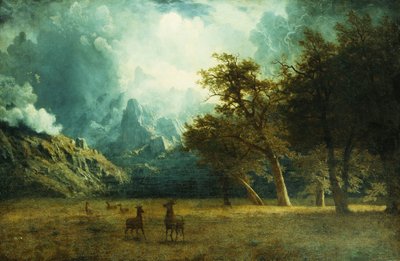 Sturm auf dem Laramie Peak von Albert Bierstadt