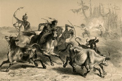Indianer plündern Plantagen in South Carolina, 1877 von Albert Bobbett