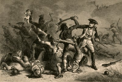Montcalm versucht das Massaker zu stoppen, 1877 von Albert Bobbett