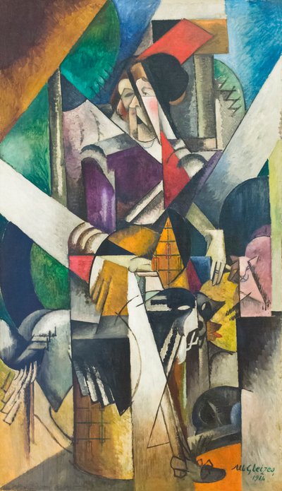 Frau mit Tieren (Madame Raymond Duchamp-Villon) von Albert Gleizes