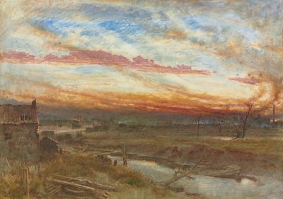Ein Sonnenuntergang in den Industriegebieten von Albert Goodwin