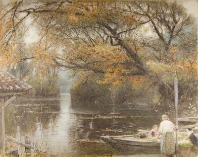 Herbstglühen von Albert Goodwin