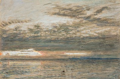 Sonnenuntergang über dem Meer von Albert Goodwin