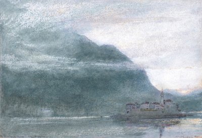 Die Fischerinsel. Lago Maggiore von Albert Goodwin