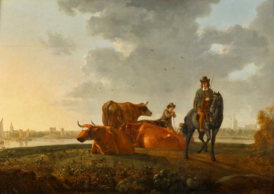 Weide am Fluss von Albert Jacobsz Cuyp