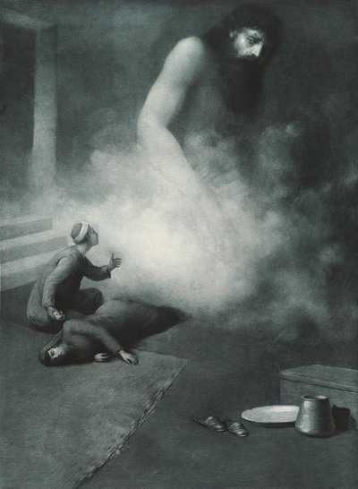 Aladdin und der Geist, 1897 von Albert Letchford