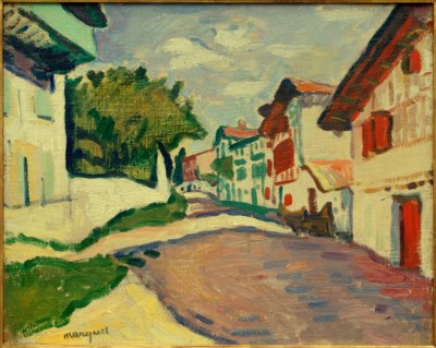 Sonnige Straße in Ciboure von Albert Marquet