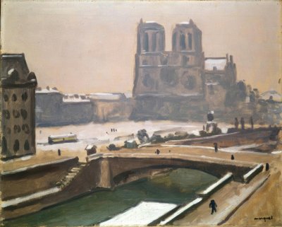 Notre-Dame im Schnee von Albert Marquet