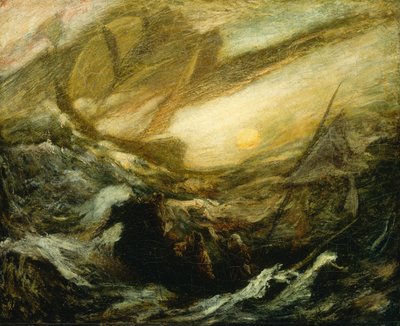 Der fliegende Holländer, fertiggestellt 1887 von Albert Pinkham Ryder