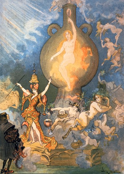 Das fünfte Buch, ca. 1900 (Illustration) von Albert Robida