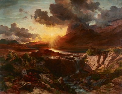 Sonnenuntergang am Hintersee in Berchtesgaden von Albert Zimmermann