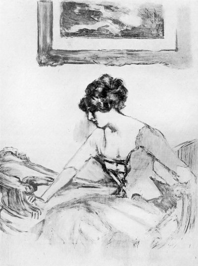 Eine Studie, spätes 19. Jahrhundert, 1913 von Albert de Belleroche