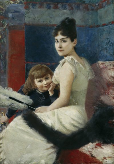 Irene von Keller mit Sohn Balthasar von Albert von Keller