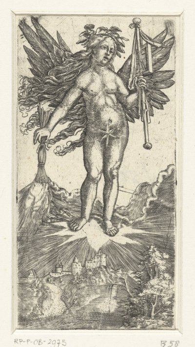 Allegorische weibliche Figur mit Flügeln von Albrecht Altdorfer