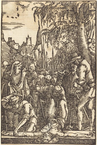 Christus ans Kreuz genagelt von Albrecht Altdorfer