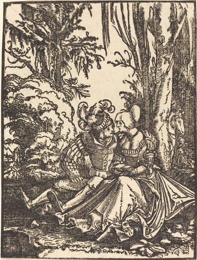 Liebespaar in einer Landschaft von Albrecht Altdorfer
