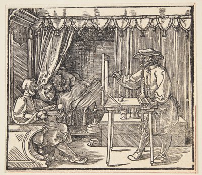 Zeichner, der ein Porträt zeichnet von Albrecht Dürer