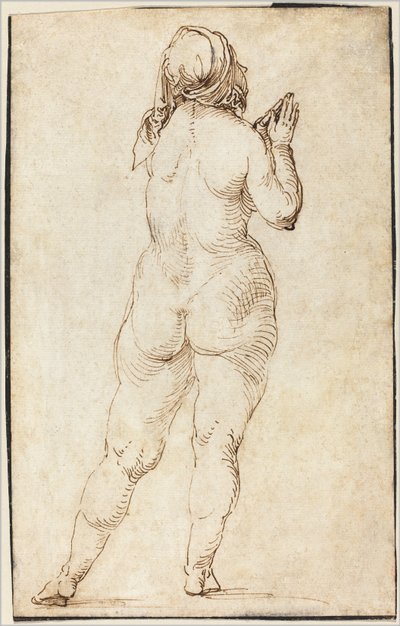 Weiblicher Akt beim Beten von Albrecht Dürer
