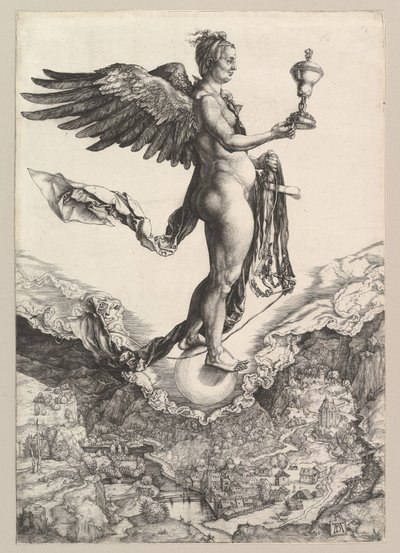 Nemesis Das große Glück, 1501-2 von Albrecht Dürer