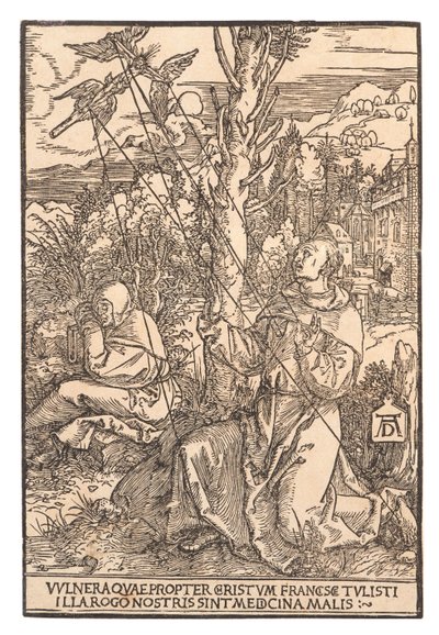 Der heilige Franziskus empfängt die Stigmata, ca. 1505 von Albrecht Dürer