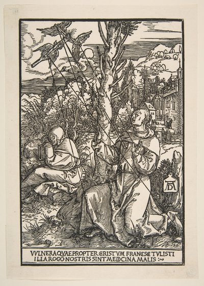 Der heilige Franziskus empfängt die Stigmata von Albrecht Dürer