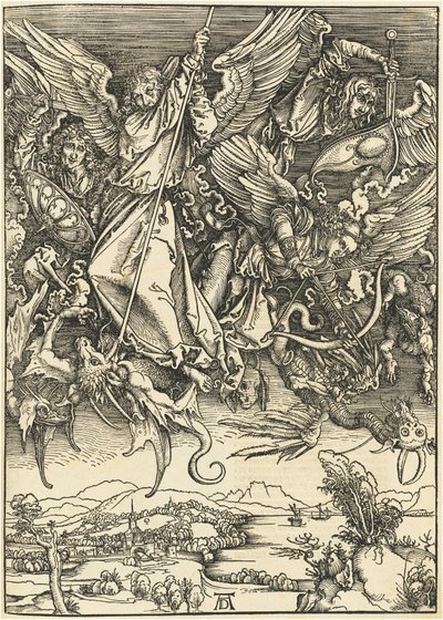 Der heilige Michael kämpft gegen den Drachen von Albrecht Dürer