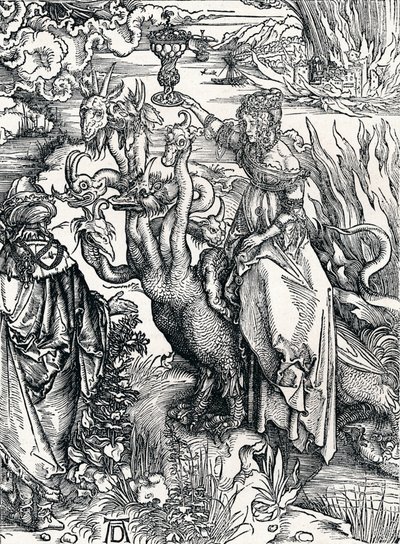 Die babylonische Hure, 1498, 1906 von Albrecht Dürer