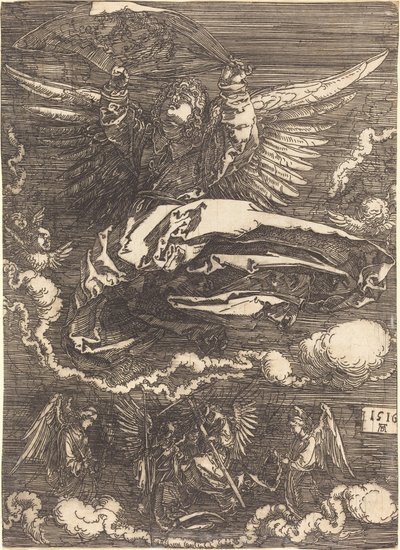 Das Schweißtuch, gehalten von einem Engel von Albrecht Dürer