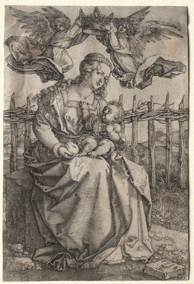 Die Jungfrau von zwei Engeln gekrönt von Albrecht Dürer