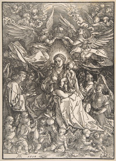 Die Jungfrau umgeben von vielen Engeln, 1518 von Albrecht Dürer