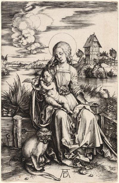 Die Jungfrau und das Kind mit dem Affen von Albrecht Dürer