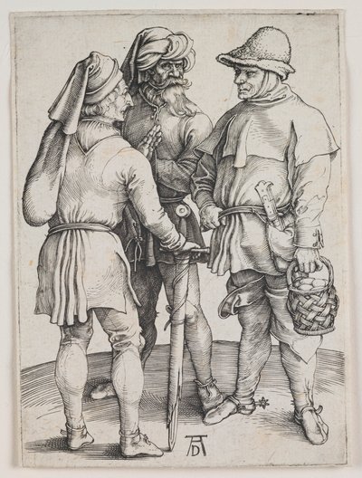 Drei Bauern im Gespräch von Albrecht Dürer