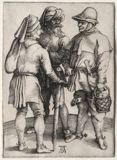 Drei Bauern im Gespräch, um 1497 von Albrecht Dürer