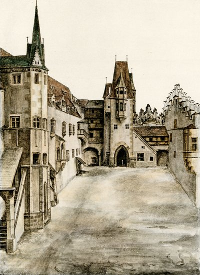 Ansicht des Burghofs von Albrecht Dürer