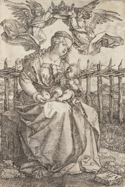 Jungfrau Maria von zwei Engeln gekrönt, 1518 von Albrecht Dürer