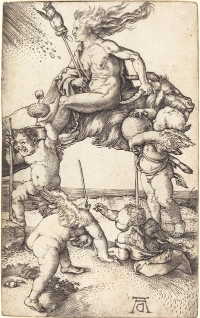 Hexe reitet auf einer Ziege von Albrecht Dürer