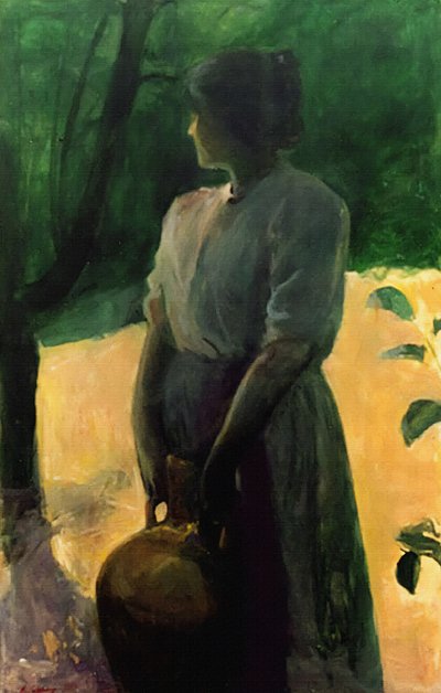 Mujer con cántaro von Alejandro Cabeza