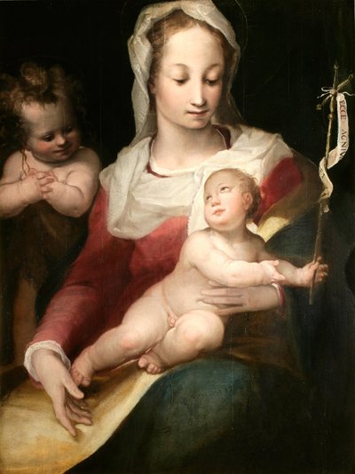 Madonna mit Kind und dem jungen Johannes dem Täufer von Alessandro Casolani