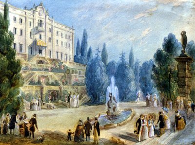 Como. Cadenabbia. Die Villa Carlotta (ehemals Sommariva) von Alessandro Sanquirico
