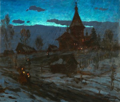 Heiligabend, 1910er Jahre von Alexander Stepanovich Pershin
