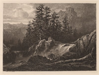 Bergwasserfall von Alexandre Calame