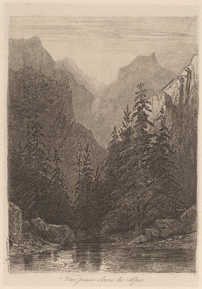 Ansicht in den Alpen von Alexandre Calame