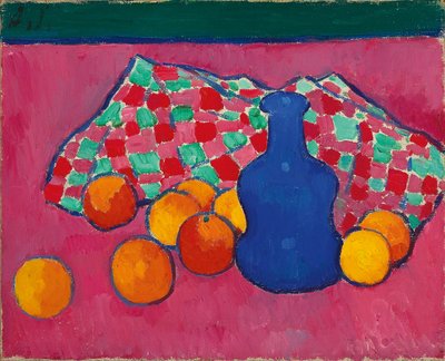 Blaues Vase mit Orangen, 1907 von Alexej von Jawlensky
